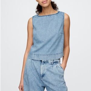 NWT Gap ultra soft denim shell tank